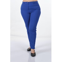 Seleste Büyük Beden Boru Paça Kadın Pantolon 231y708 001 Saks Mavi Seleste Büyük Beden Boru Paça Kadın Pantolon 231y708 001 Saks Mavi