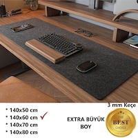 Mouse Pad Masa Koruyucu Büyük Keçe Oyuncu Matı 3mm Antrasit Renk Mouse Pad Masa Koruyucu Büyük Keçe Oyuncu Matı 3mm Antrasit Renk