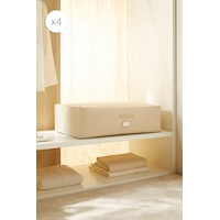 Ocean Home Textile 4'lü Mega Boy Bej Balıksırtı Baza Altı Hurç Set 74 X 46 X 22 Cm Bej Ocean Home Textile 4'lü Mega Boy Bej Balıksırtı Baza Altı Hurç Set 74 X 46 X 22 Cm Bej
