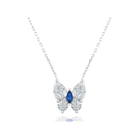 Brezza Lusso Jewelry Safir Işıltılı Diamond Sevgi Kelebeği Kadın Gümüş Kolye 42 CM 42 CM Brezza Lusso Jewelry Safir Işıltılı Diamond Sevgi Kelebeği Kadın Gümüş Kolye 42 CM 42 CM