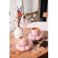 Mithra Life 2 Adet 95 Ml Papatya Şekilli Seramik Pembe Türk Kahvesi Fincan Takımı Mıt1159 Pembe Mithra Life 2 Adet 95 Ml Papatya Şekilli Seramik Pembe Türk Kahvesi Fincan Takımı Mıt1159 Pembe