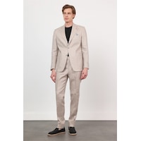 İmza Bej Mono Yaka Keten 6 Drop Slim Fit Yarım Astar %100 Keten Takım Elbise 1001260164 Koyu Bej İmza Bej Mono Yaka Keten 6 Drop Slim Fit Yarım Astar %100 Keten Takım Elbise 1001260164 Koyu Bej