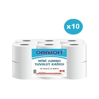 Omnisoft 10 Koli Mini Jumbo Tuvalet Kağıdı 120 Rulo Omnisoft 10 Koli Mini Jumbo Tuvalet Kağıdı 120 Rulo