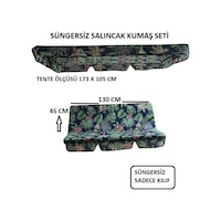 Süngersiz Salıncak Minder Seti Tenteli Bahçe Minderi 2 Kişilik Süngersiz Yeşil Yaprak Yeşil Süngersiz Salıncak Minder Seti Tenteli Bahçe Minderi 2 Kişilik Süngersiz Yeşil Yaprak Yeşil