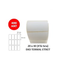 Elit Barkod Etiketi 20X40 4 Lü Termal 4000 Adet Elit Barkod Etiketi 20X40 4 Lü Termal 4000 Adet