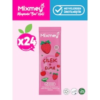 Mixmey Çilek Meyve Barı 24 Adet | Atıştırmalıklar – Vegan, Glutensiz, Koruyucusuz (20GR X 24 ADET) Mixmey Çilek Meyve Barı 24 Adet | Atıştırmalıklar – Vegan, Glutensiz, Koruyucusuz (20GR X 24 ADET)
