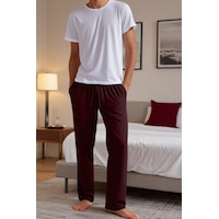 Elemge %100 Pamuk Süprem Erkek Pijama Altı Bordo Rahat Kalıp Cepli Relax Fit Lastikli Ipli Terletmez Esnek Elemge %100 Pamuk Süprem Erkek Pijama Altı Bordo Rahat Kalıp Cepli Relax Fit Lastikli Ipli Terletmez Esnek