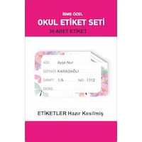 Kitap Defter Sticker 36 Adet Hazır Kesilmiş Okul Etiketi İsme Öze Pembe Kitap Defter Sticker 36 Adet Hazır Kesilmiş Okul Etiketi İsme Öze Pembe