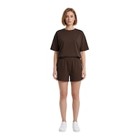 Cottonhıll Premium - Sway Collection Kahverengi Modal Şortlu Kadın Eşofman Takımı Cottonhıll Premium - Sway Collection Kahverengi Modal Şortlu Kadın Eşofman Takımı