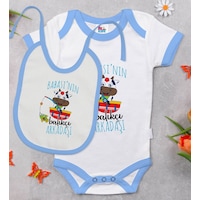 Bk Kids Babasının Balıkçı Arkadaşı Tasarımlı Mavi Bebek Body Zıbı Çok Renkli Bk Kids Babasının Balıkçı Arkadaşı Tasarımlı Mavi Bebek Body Zıbı Çok Renkli