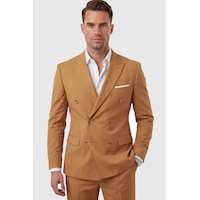 Deep Sea Deepsea Erkek Camel Premium Collection İtalyan Kesim Likralı Kruvaze Takım Elbise 2600643 Deep Sea Deepsea Erkek Camel Premium Collection İtalyan Kesim Likralı Kruvaze Takım Elbise 2600643