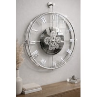 Metaquartz Aksesuar Premium Gümüş Dönence - Çarklar Dönmektedir - Metal Çarklı Duvar Saati Gümüş Metaquartz Aksesuar Premium Gümüş Dönence - Çarklar Dönmektedir - Metal Çarklı Duvar Saati Gümüş