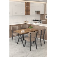 Gnr 70x110cm Sabit Atlantik Mutfak Masası Takımı, Yemek Masası, 4 Modern Cappucino Sandalye Cappuccino Gnr 70x110cm Sabit Atlantik Mutfak Masası Takımı, Yemek Masası, 4 Modern Cappucino Sandalye Cappuccino