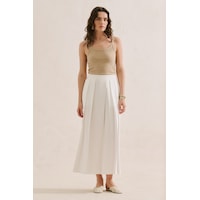 Manuka Keten Karışımlı Naturel Etek Pantolon Ekru Ss26pnt00040-02 Manuka Keten Karışımlı Naturel Etek Pantolon Ekru Ss26pnt00040-02