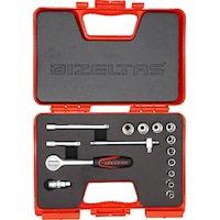 İzeltaş 1107 1/4'' Altı Köşe Lokma Anahtar Takımı 15 Parça - 1107006015