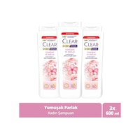 Clear Women Kepeğe Karşı Etkili Şampuan Yumuşak Ve Parlak 600 Ml X3 Clear Women Kepeğe Karşı Etkili Şampuan Yumuşak Ve Parlak 600 Ml X3