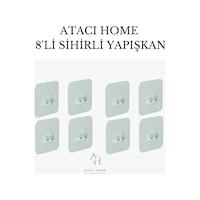 Atacı 8 Adet Çok Güçlü Sihirli Yapışkan, Yedek Sticker 8'li, Yeniden Kullanılabilir Güçlü Yapışkan Şeffaf Atacı 8 Adet Çok Güçlü Sihirli Yapışkan, Yedek Sticker 8'li, Yeniden Kullanılabilir Güçlü Yapışkan Şeffaf