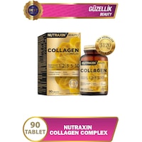 Nutraxin Collagen Beauty Complex 90 Tbl - Hidrolize Tip 1, 2, 3, 5, 10, Biotin, Zinc, Bakır, Hya, Selenyum Nutraxin Collagen Beauty Complex 90 Tbl - Hidrolize Tip 1, 2, 3, 5, 10, Biotin, Zinc, Bakır, Hya, Selenyum