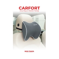 Viscofoam Carfort Büyük Visco Araç Boyun Yastığı – Ortopedik Oto Koltuk Boyun Desteği - Araç Yastığı - Gri | Ergo Travel Viscofoam Carfort Büyük Visco Araç Boyun Yastığı – Ortopedik Oto Koltuk Boyun Desteği - Araç Yastığı - Gri | Ergo Travel