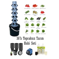 Topraksız Tarım 36'lı Kule Hobi Seti - Hidroponik Bahçe