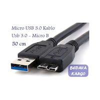 Micro Usb 3.0 Hdd Harddisk Yüksek Hız Şarj Data Kablosu 50 Cm Micro Usb 3.0 Hdd Harddisk Yüksek Hız Şarj Data Kablosu 50 Cm