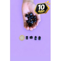 Mini Kare Işıksız On/off Anahtar Switch 2 Pin 10 Adet Küçük Boy Aç-kapa Işıksız Siyah Anahtar Ic-125b 3a/6a/125v