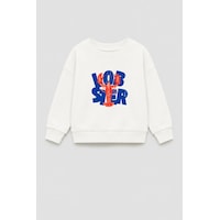 Monila Erkek Çocuk 3 İplik Kumaş Pamuklu Baskılı Sweatshirt Ekru Monila Erkek Çocuk 3 İplik Kumaş Pamuklu Baskılı Sweatshirt Ekru