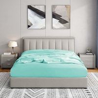 Soley Jersey %100 Pamuk Çift Kişilik 140 X 200 Lastikli Çarşaf Su Yeşili Soley Jersey %100 Pamuk Çift Kişilik 140 X 200 Lastikli Çarşaf Su Yeşili