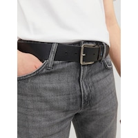 Jack & Jones Jacflag Leather Belt 4 Cm Noos Erkek Kemer-29718 Siyah