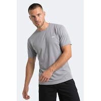 Slazenger Haunted I Erkek Gümüş Tişört Slazenger Haunted I Erkek Gümüş Tişört