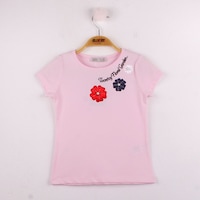 Toontoy Kids Toontoy Kız Çocuk Çiçek Nakışlı Tişört Pembe Toontoy Kids Toontoy Kız Çocuk Çiçek Nakışlı Tişört Pembe