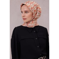 Belli Tivil Saf İpek Eşarp 4204 - 87 Turuncu Çiçek Desen Turuncu Belli Tivil Saf İpek Eşarp 4204 - 87 Turuncu Çiçek Desen Turuncu