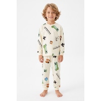 Bunny Hopp Erkek Çocuk %100 Pamuk Süprem Penye Uzun Kollu Pijama Takımı Krem Bunny Hopp Erkek Çocuk %100 Pamuk Süprem Penye Uzun Kollu Pijama Takımı Krem