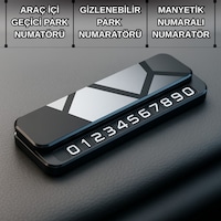 Polham Metal Ultra Şık Araç İçi Geçici Park Numaratörü, Gizlenebilir, Manyetik Ve Fosforlu Numaratör 1 Adet Polham Metal Ultra Şık Araç İçi Geçici Park Numaratörü, Gizlenebilir, Manyetik Ve Fosforlu Numaratör 1 Adet
