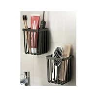 Chacha Home 2'li Set Yapışkanlı Banyo Saç Fırçası Tarak Düzenleyici Diş Fırçalık Çok Amaçlı Mutfak Duvar Rafı Siyah Chacha Home 2'li Set Yapışkanlı Banyo Saç Fırçası Tarak Düzenleyici Diş Fırçalık Çok Amaçlı Mutfak Duvar Rafı Siyah