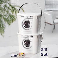 Porsima 2li Mega Kendinden Etiketli Çok Amaçlı Deterjan Saklama Kutusu Pratik Kapaklı Deterjan Saklama Kabı Seti 2x7,3lt Diğer Porsima 2li Mega Kendinden Etiketli Çok Amaçlı Deterjan Saklama Kutusu Pratik Kapaklı Deterjan Saklama Kabı Seti 2x7,3lt Diğer