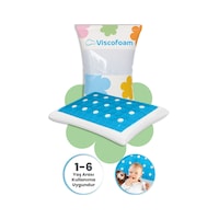 Viscofoam Terletmeyen Ortopedik Hava Kanallı Jelli Visco Bebek Yastığı 43,5 x 29,5 x 8 CM Viscofoam Terletmeyen Ortopedik Hava Kanallı Jelli Visco Bebek Yastığı 43,5 x 29,5 x 8 CM