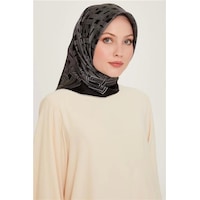 Armine Sura Saf İpek Eşarp 9213d 03 Siyah Armine Sura Saf İpek Eşarp 9213d 03 Siyah
