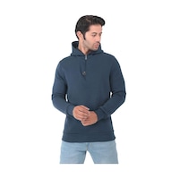 Slazenger Baha Erkek Sweatshirt St22we097-789 Indigo-lacivert Slazenger Baha Erkek Sweatshirt St22we097-789 Indigo-lacivert