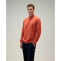 Ellesse Erkek Yarım Fermuarlı Sweat Kiremit Ellesse Erkek Yarım Fermuarlı Sweat Kiremit