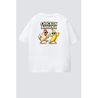 Monila Erkek Çocuk Pamuklu Bisiklet Yaka Sırtı Baskılı T-shirt Ekru Monila Erkek Çocuk Pamuklu Bisiklet Yaka Sırtı Baskılı T-shirt Ekru