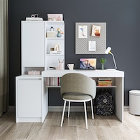 Nora Bilgisayar Masası, Raflı Çalışma Masası , Çalışma Ofis Masası Sol Dolaplı, Bilgisayar Masası Beyaz Nora Bilgisayar Masası, Raflı Çalışma Masası , Çalışma Ofis Masası Sol Dolaplı, Bilgisayar Masası Beyaz
