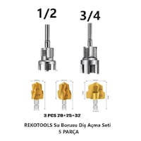 Rekotools -pprc Pvc Su Borusu Diş Açma Seti 5 Parça Havşa Pah Açma Aparatı Tesisatçı Kılavuz Seti Rekotools -pprc Pvc Su Borusu Diş Açma Seti 5 Parça Havşa Pah Açma Aparatı Tesisatçı Kılavuz Seti