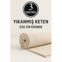 3 Metre Yıkanmış Ham Naturel Keten Kumaş - 235 Cm En - Organik - Doğal - Punch - Döşemelik Kumaş Bej 3 Metre Yıkanmış Ham Naturel Keten Kumaş - 235 Cm En - Organik - Doğal - Punch - Döşemelik Kumaş Bej
