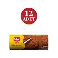 Schar Mini Sorrisi Glutensiz Kaymaklı Çikolatalı Bisküvi 12 x 100 G Schar Mini Sorrisi Glutensiz Kaymaklı Çikolatalı Bisküvi 12 x 100 G