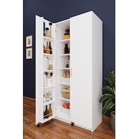 Asra Trend MK-01 %100 MDF 80x180 cm Çok Amaçlı Mutfak Kiler Dolabı Kapak İçi Raflı Erzak Dolabı Beyaz Asra Trend MK-01 %100 MDF 80x180 cm Çok Amaçlı Mutfak Kiler Dolabı Kapak İçi Raflı Erzak Dolabı Beyaz