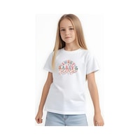 Fyk Kids Kız Çocuk Sweat Sassy Baskılı Tişört Beyaz Fyk Kids Kız Çocuk Sweat Sassy Baskılı Tişört Beyaz