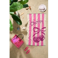 Özdilek Cherries Plaj Havlusu Büyük Boy 90x150 -vişne Kırmızı Özdilek Cherries Plaj Havlusu Büyük Boy 90x150 -vişne Kırmızı