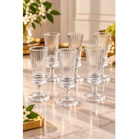 6 Lı Kristal Cam Ayaklı Kahve Yanı Bardağı Bardak Flüt Model 50ml Şeffaf 6 Lı Kristal Cam Ayaklı Kahve Yanı Bardağı Bardak Flüt Model 50ml Şeffaf