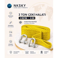 Nksky 3 Ton Araç Çekme Halatı 3 Metre 5 Cm Genişlik Güçlendirilmiş Uçlu Oto Çeki Halatı Nksky 3 Ton Araç Çekme Halatı 3 Metre 5 Cm Genişlik Güçlendirilmiş Uçlu Oto Çeki Halatı